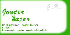 gunter major business card